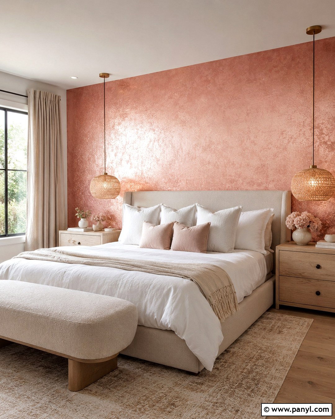 Rose Gold Ombre Accent Wall - 20 Rose Gold Accent Wall Ideas