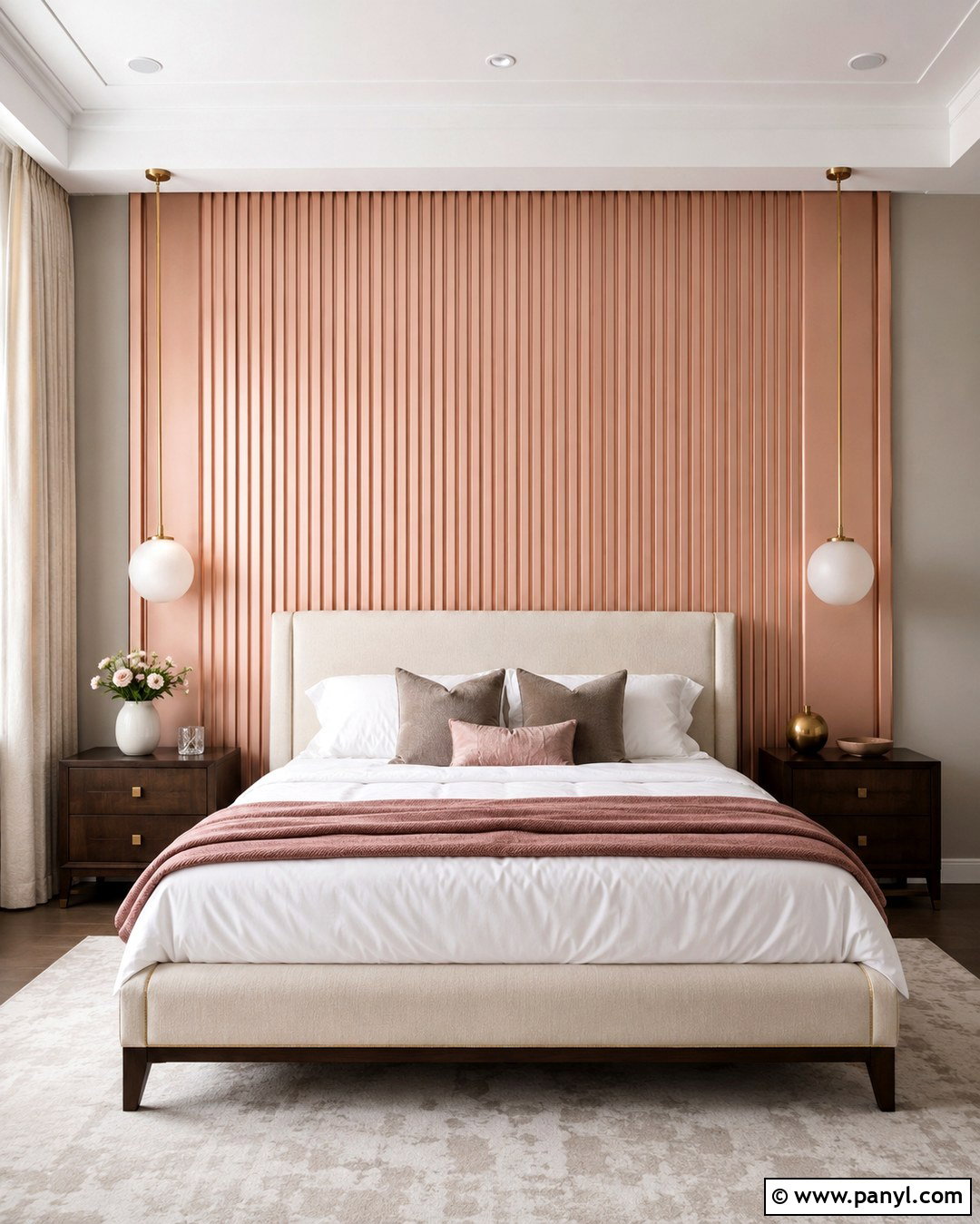 Rose Gold Panel Accent Wall - 20 Rose Gold Accent Wall Ideas