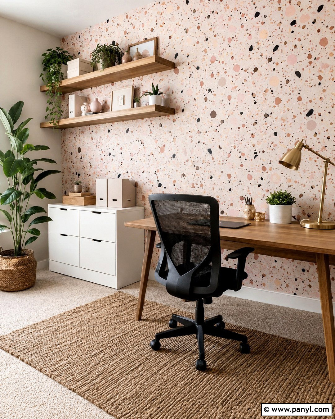 Rose Gold Terrazzo Accent Wall - 20 Rose Gold Accent Wall Ideas