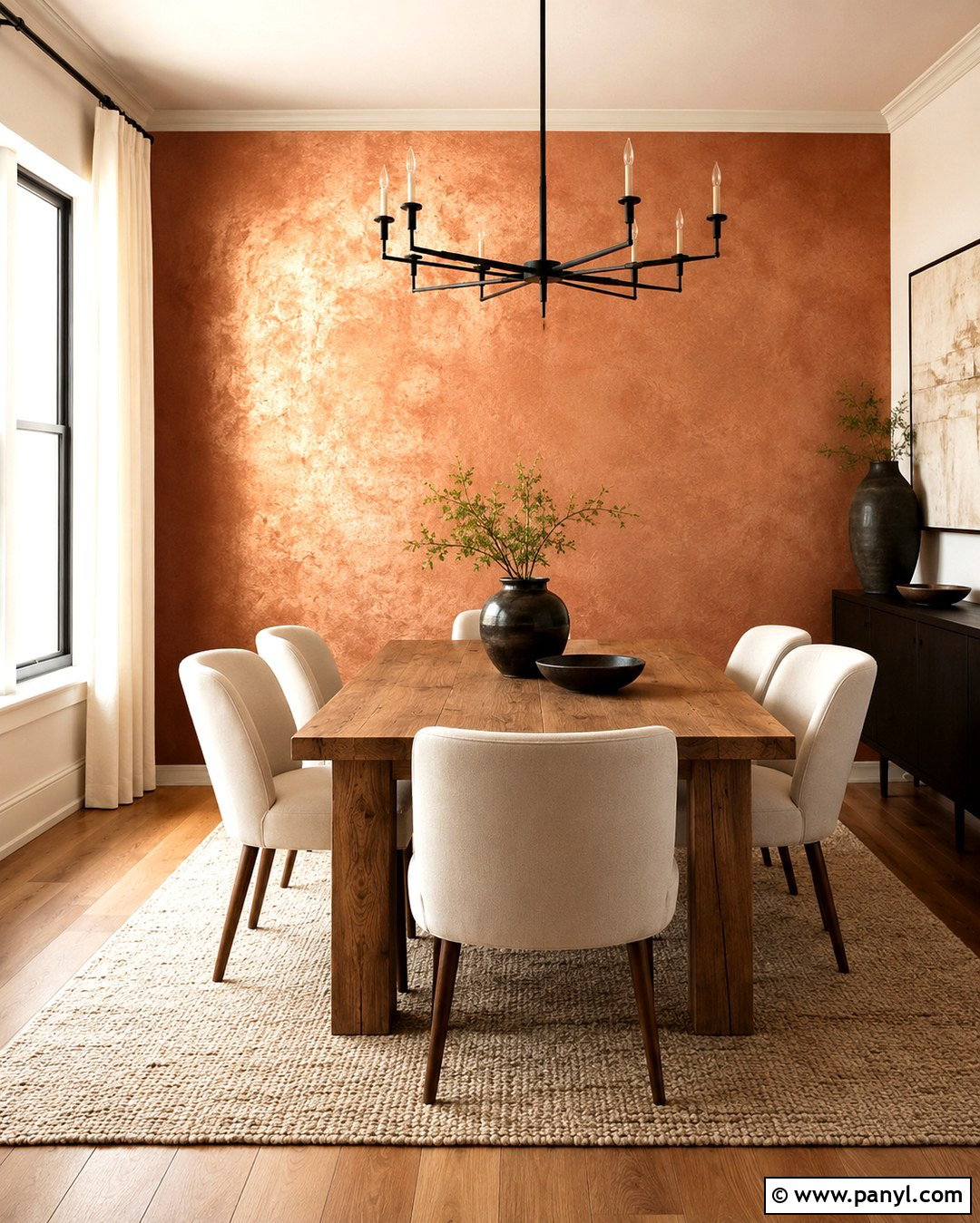 Rose Gold Textured Plaster Accent Wall - 20 Rose Gold Accent Wall Ideas