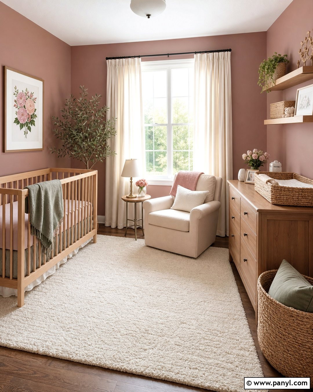 Rose Nursery - 25 Rose Wall Paint Ideas