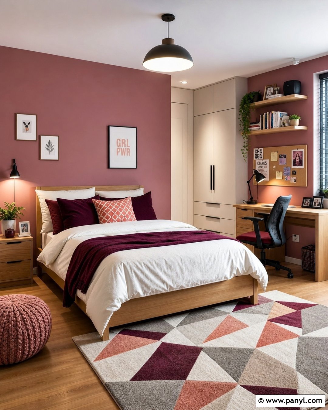 Rose Teen Bedroom - 25 Rose Wall Paint Ideas