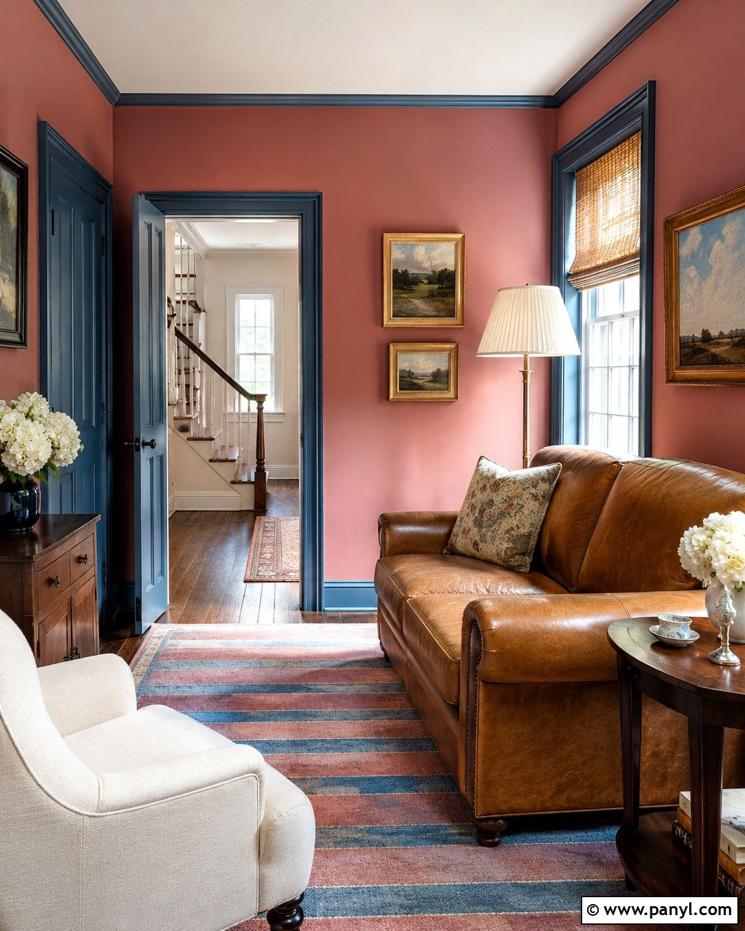 Rose Walls With Blue Trim - 20 Rose Colored Walls