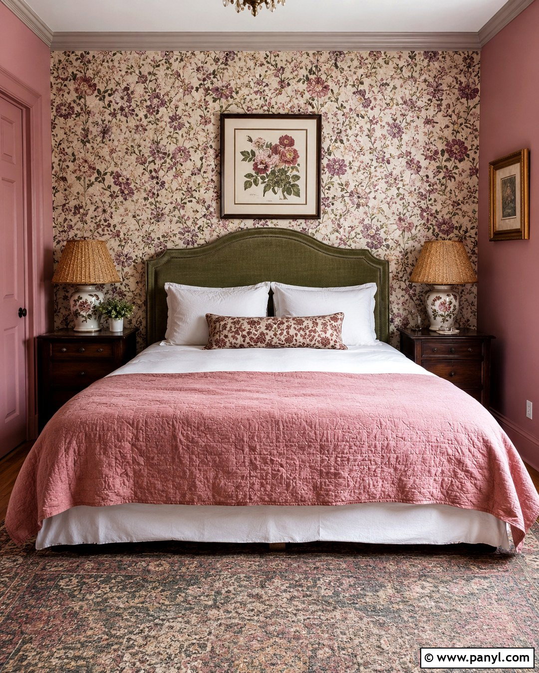 Rose Walls With Floral Wallpaper - 20 Rose Colored Walls