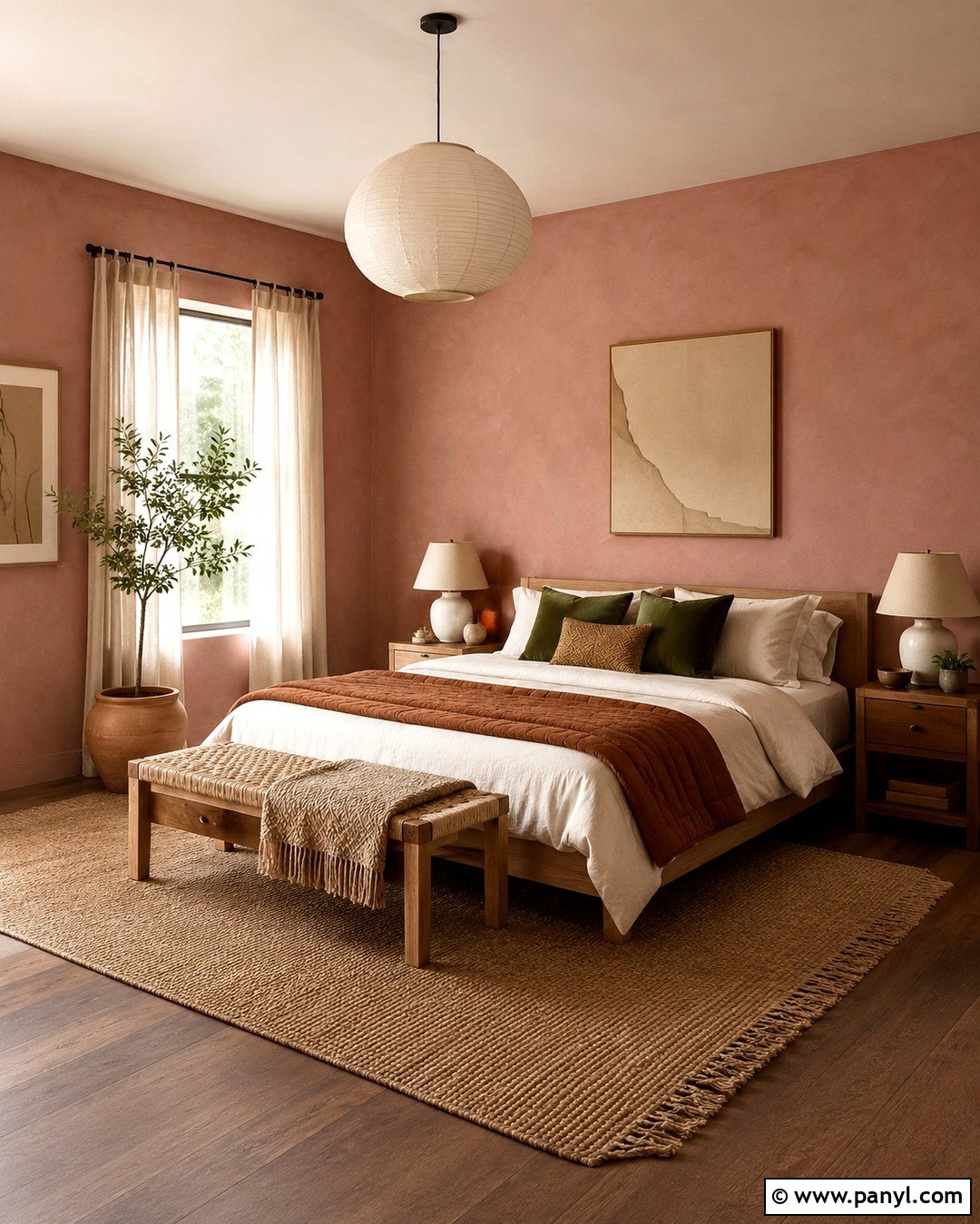 Rose Walls With Natural Wood - 20 Rose Colored Walls