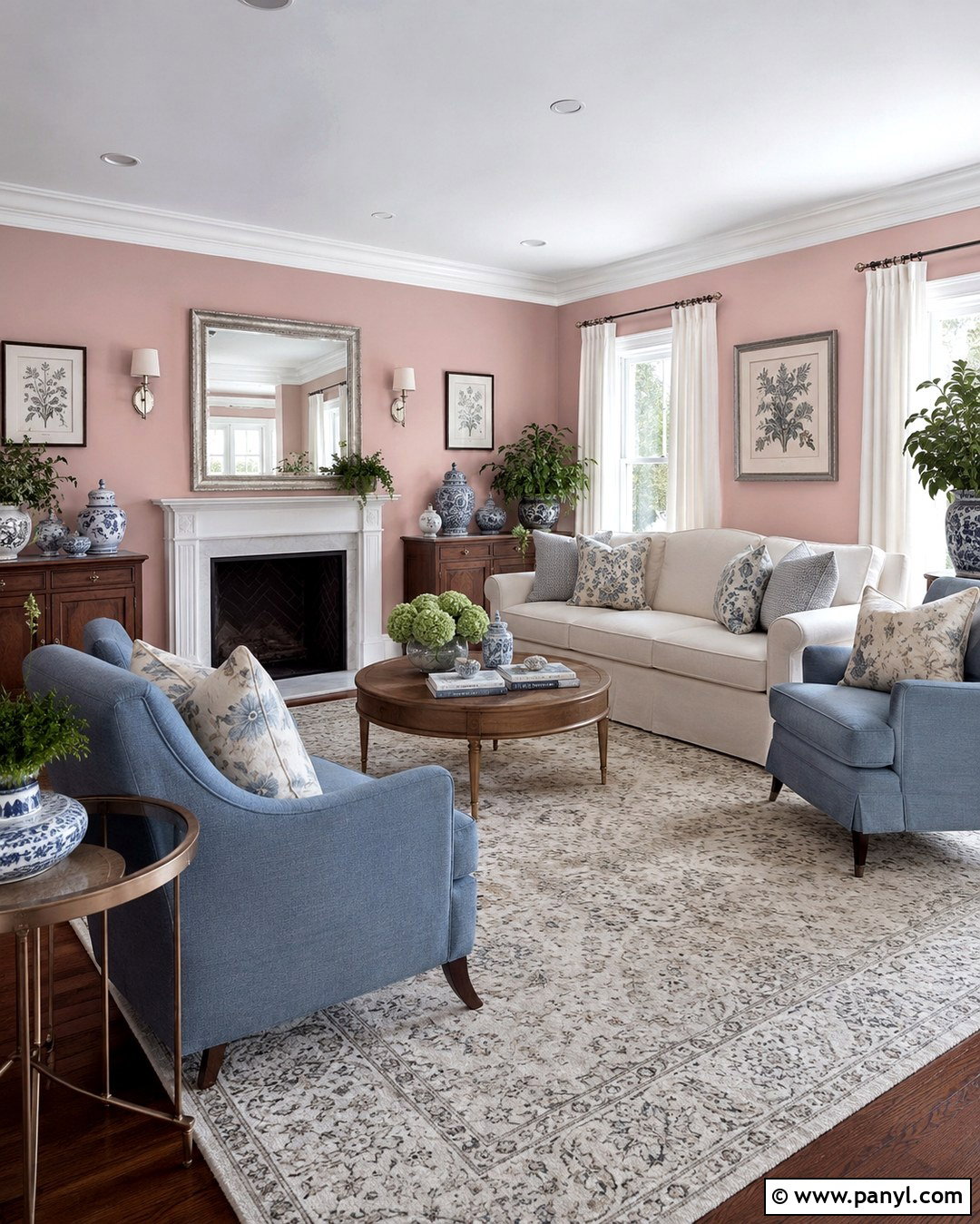 Rose Walls With White Trim - 20 Rose Colored Walls