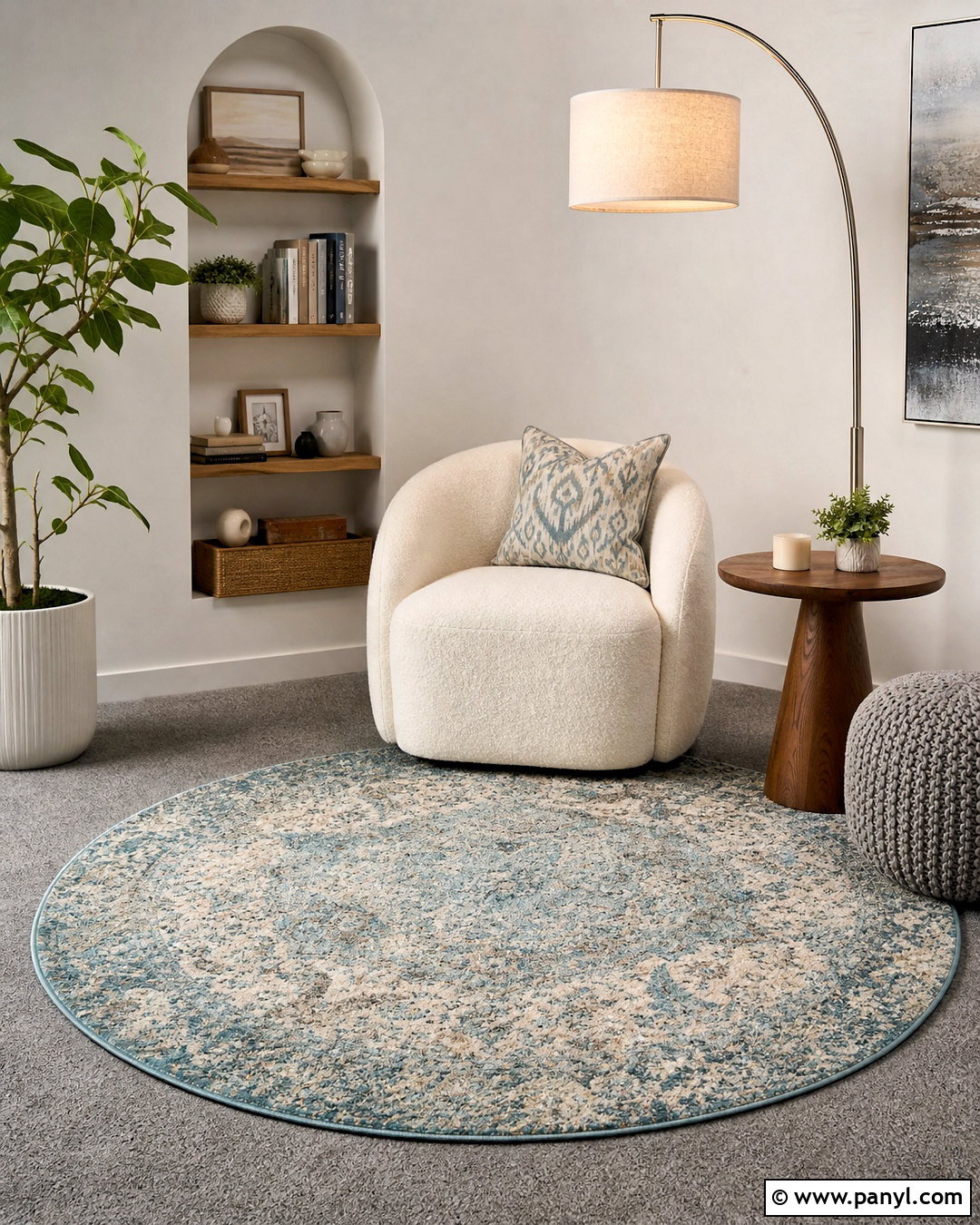Round Rug On Grey Carpet - 20 rug on grey carpet ideas
