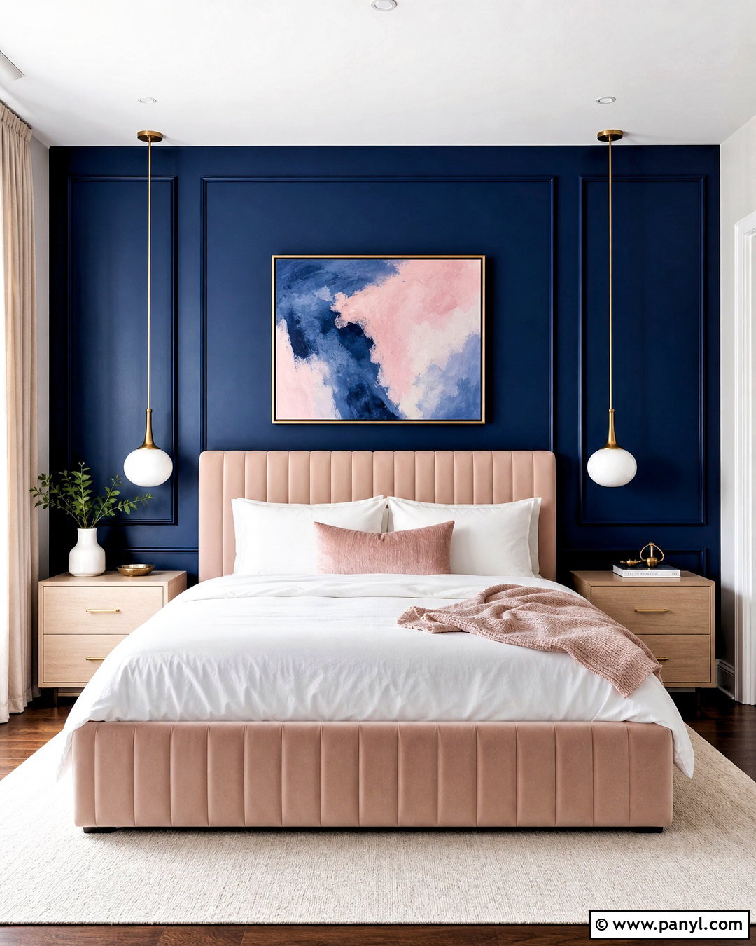 Royal Blue And Blush Bedroom - 20 royal blue accent wall ideas