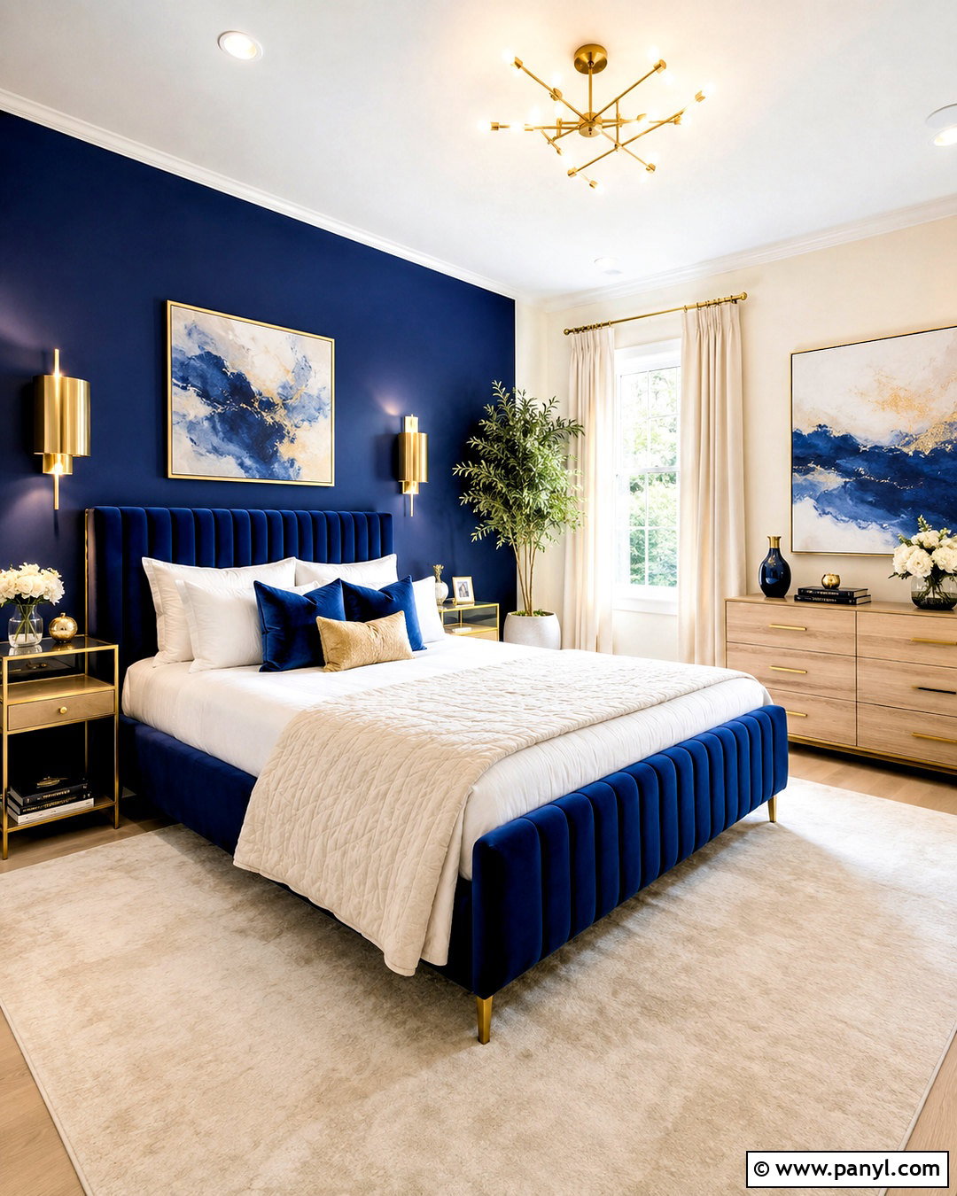Royal Blue And Gold Bedroom - 20 blue color bedroom ideas