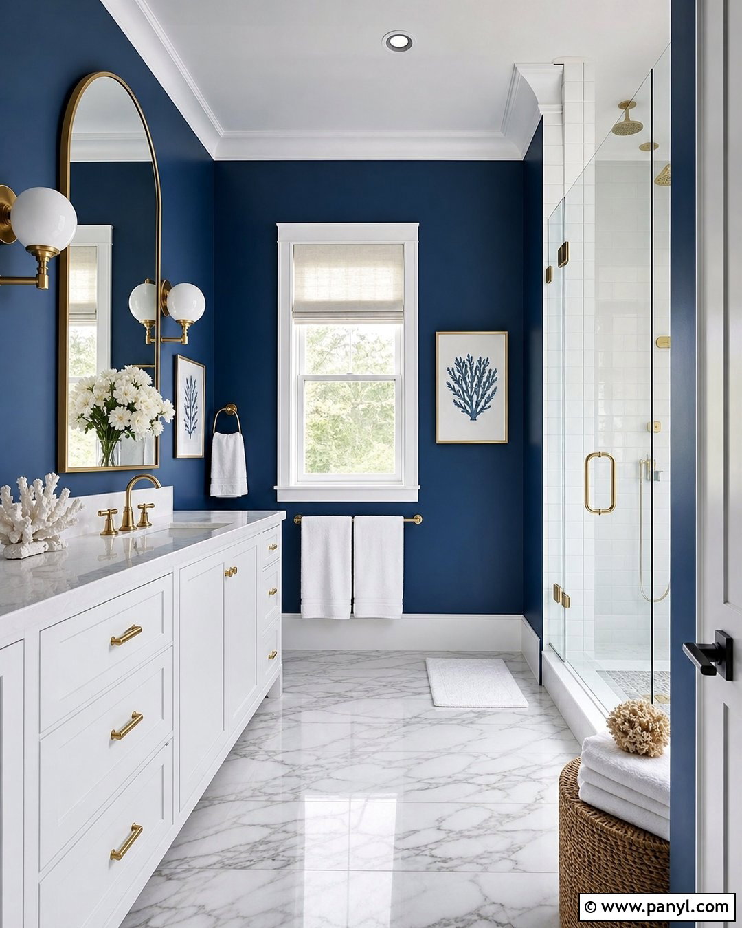 Royal Blue Bathroom Walls - 35 Blue Bathroom Walls