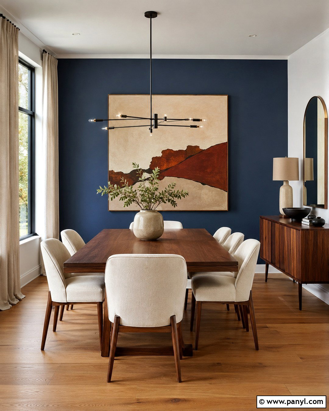 Royal Blue Dining Room Feature Wall - 20 Royal Blue Feature Wall Ideas