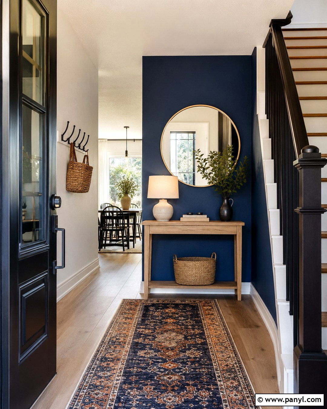 Royal Blue Entryway Feature Wall - 20 Royal Blue Feature Wall Ideas