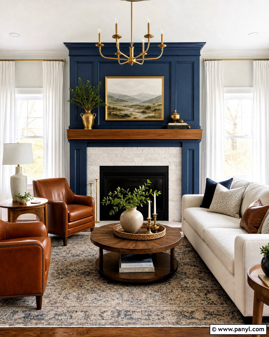 Royal Blue Fireplace Accent Wall - 20 royal blue accent wall ideas