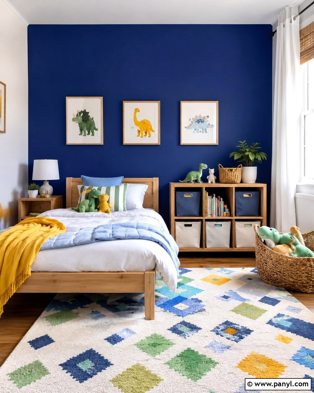 Royal Blue Kids Room Feature Wall - 20 Royal Blue Feature Wall Ideas