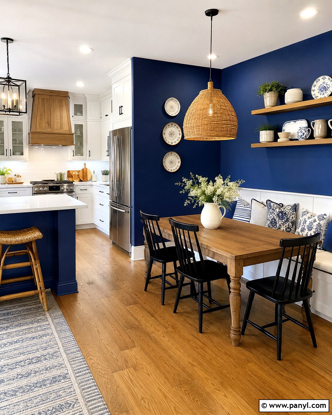 Royal Blue Kitchen Feature Wall - 20 Royal Blue Feature Wall Ideas
