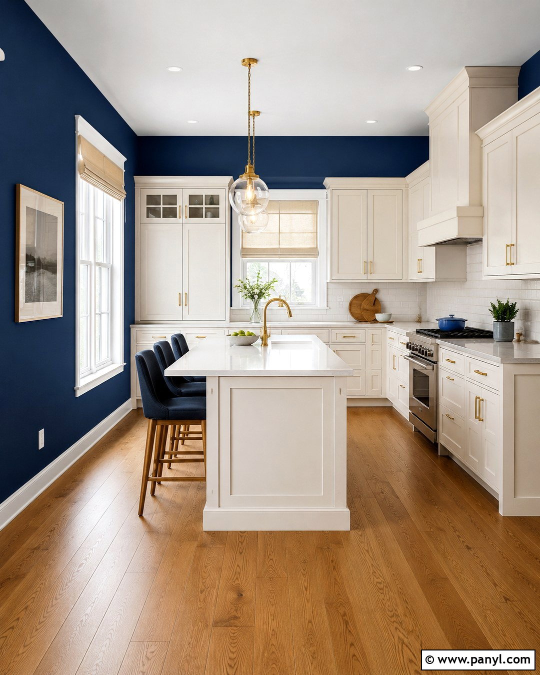 Royal Blue Kitchen Walls With White Cabinets - 20 Royal Blue Kitchen Walls