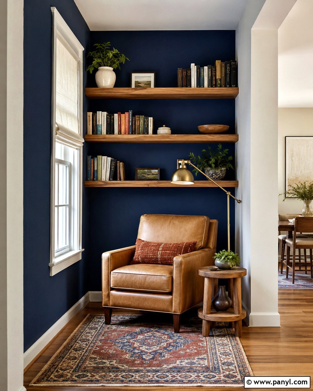 Royal Blue Reading Nook Wall - 20 Royal Blue Feature Wall Ideas