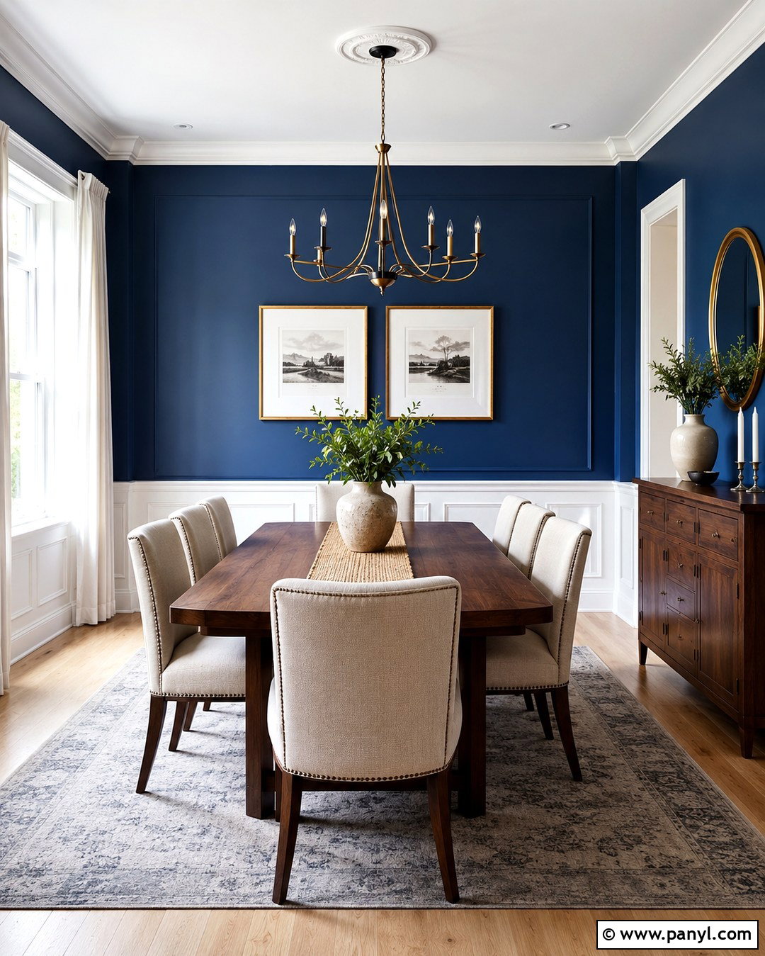 Royal Blue Wall With White Trim - 20 Royal Blue Feature Wall Ideas