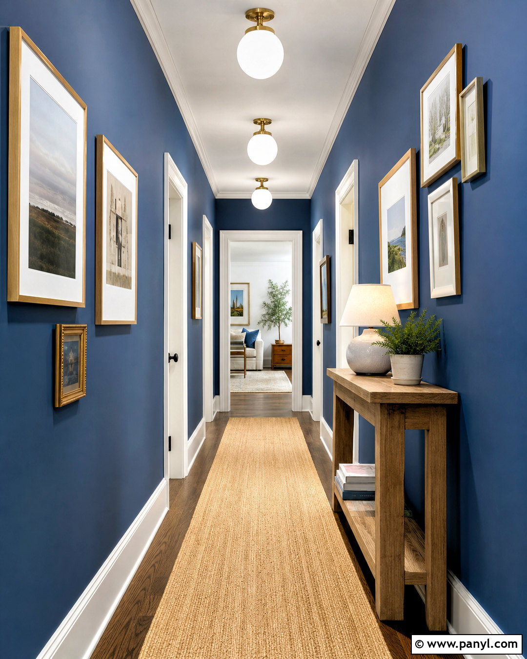 Royal Blue Walls With A Gallery Wall - 20 royal blue walls