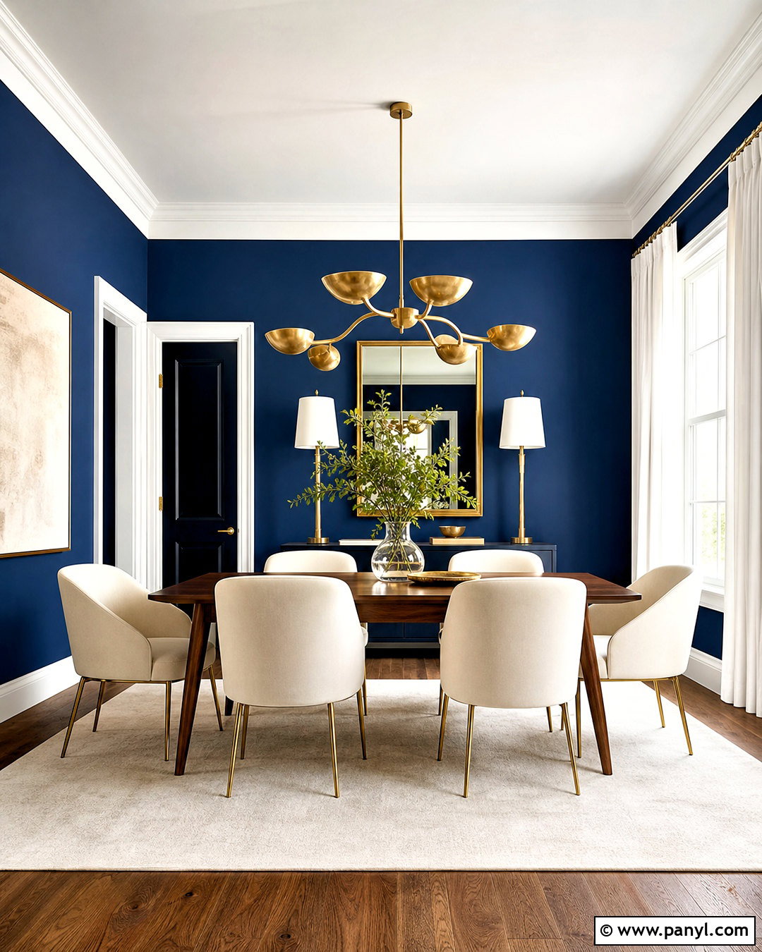 Royal Blue Walls With Gold Accents - 20 royal blue walls