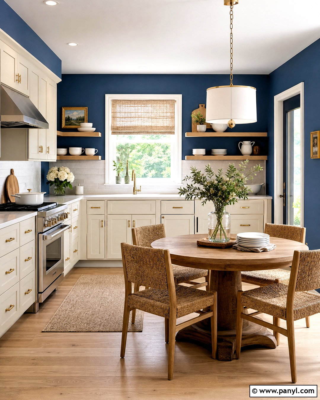 Royal Blue Walls With White Kitchen Cabinets - 20 royal blue walls