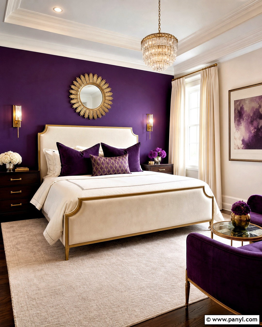 Royal Purple And Gold Bedroom - 20 purple wall painting ideas bedroom ideas