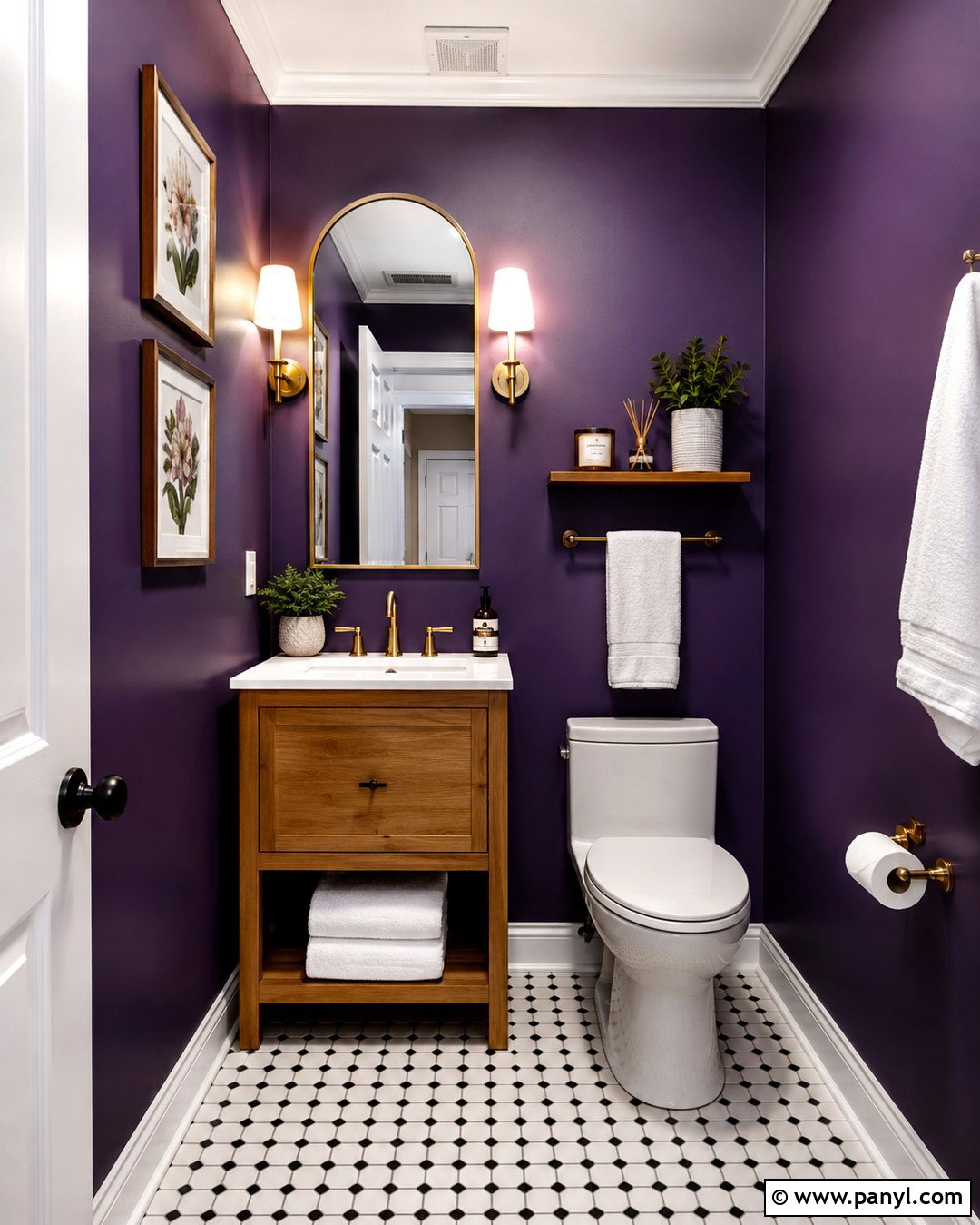 Royal Purple Powder Room Walls - 20 Royal Purple Wall Ideas