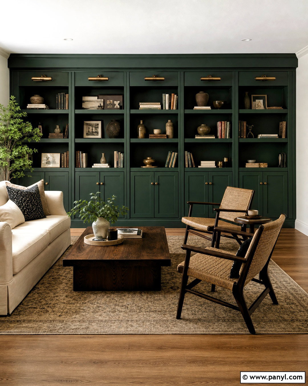 Roycroft Bottle Green Built-In Bookcases - 20 roycroft bottle green sherwin williams ideas