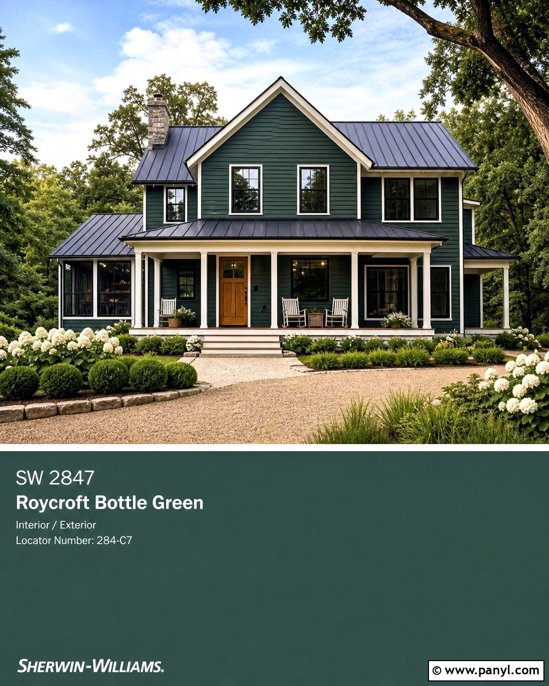 Roycroft Bottle Green Farmhouse Exterior - 20 roycroft bottle green sherwin williams ideas