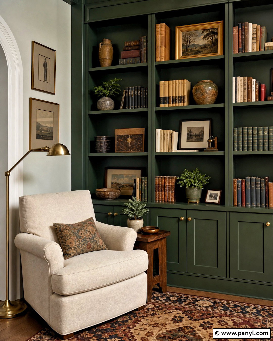 Roycroft Bronze Green Built-In Bookcase - 20 roycroft bronze green sherwin williams ideas