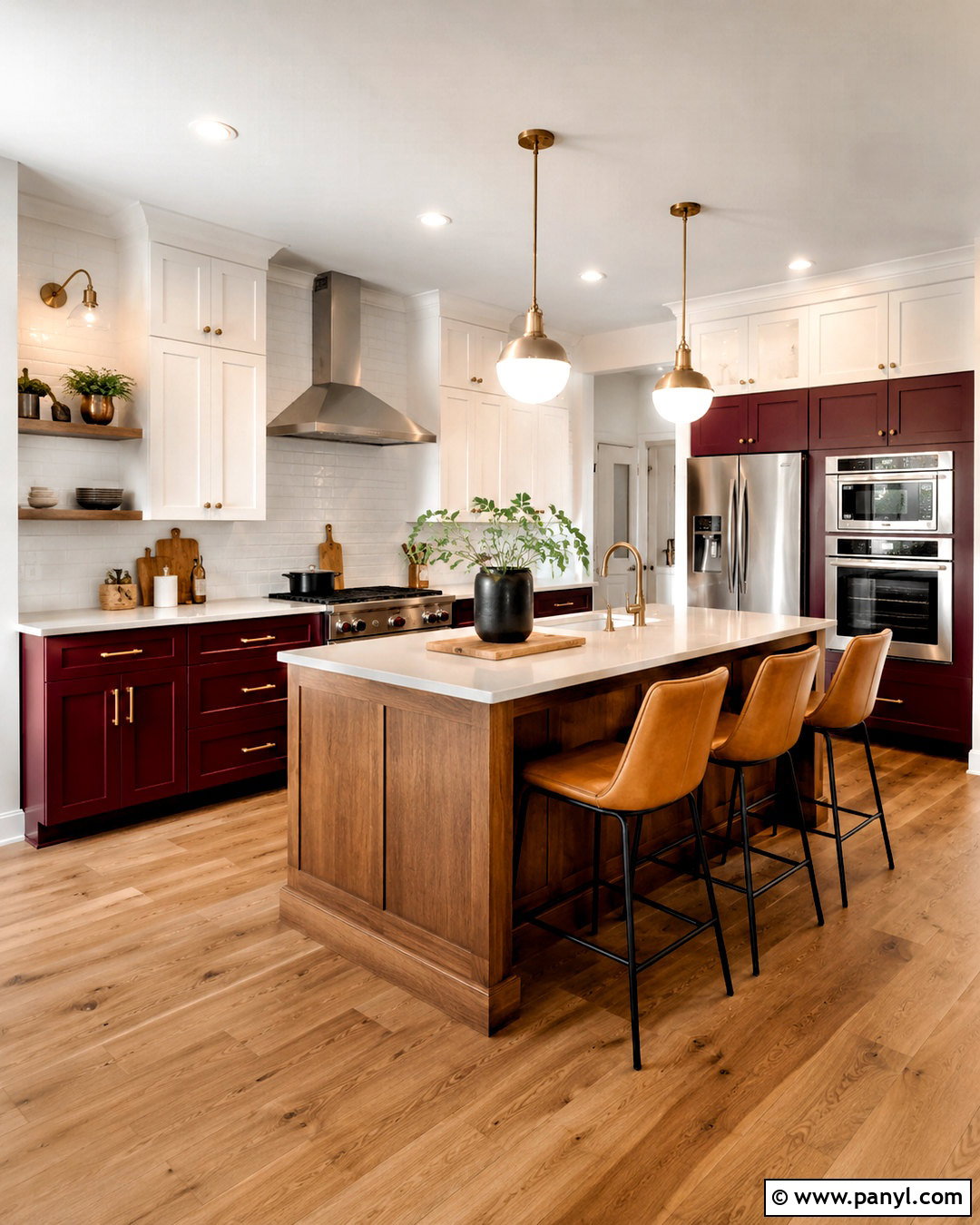 Ruby Red Kitchen - 20 bold paint colors