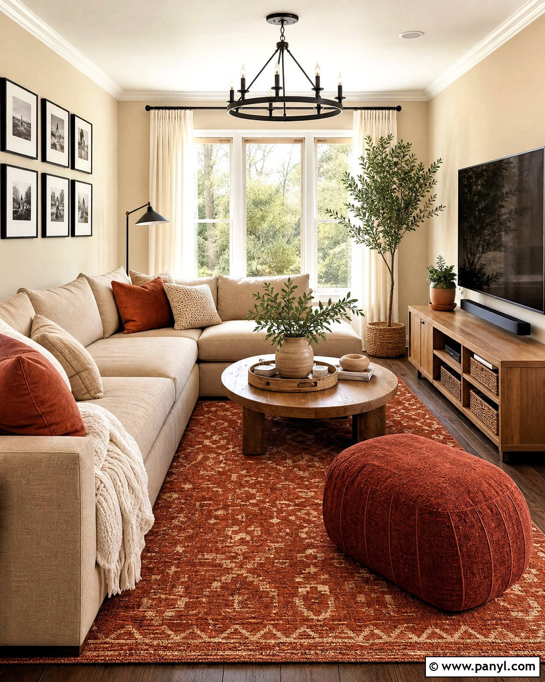 Rust And Beige Family Room - 20 rust color combinations