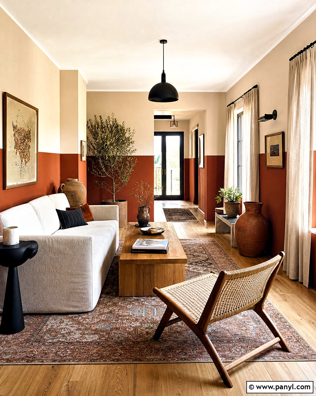 Rust And Beige Two Tone Living Room Walls - 20 two tone living room walls
