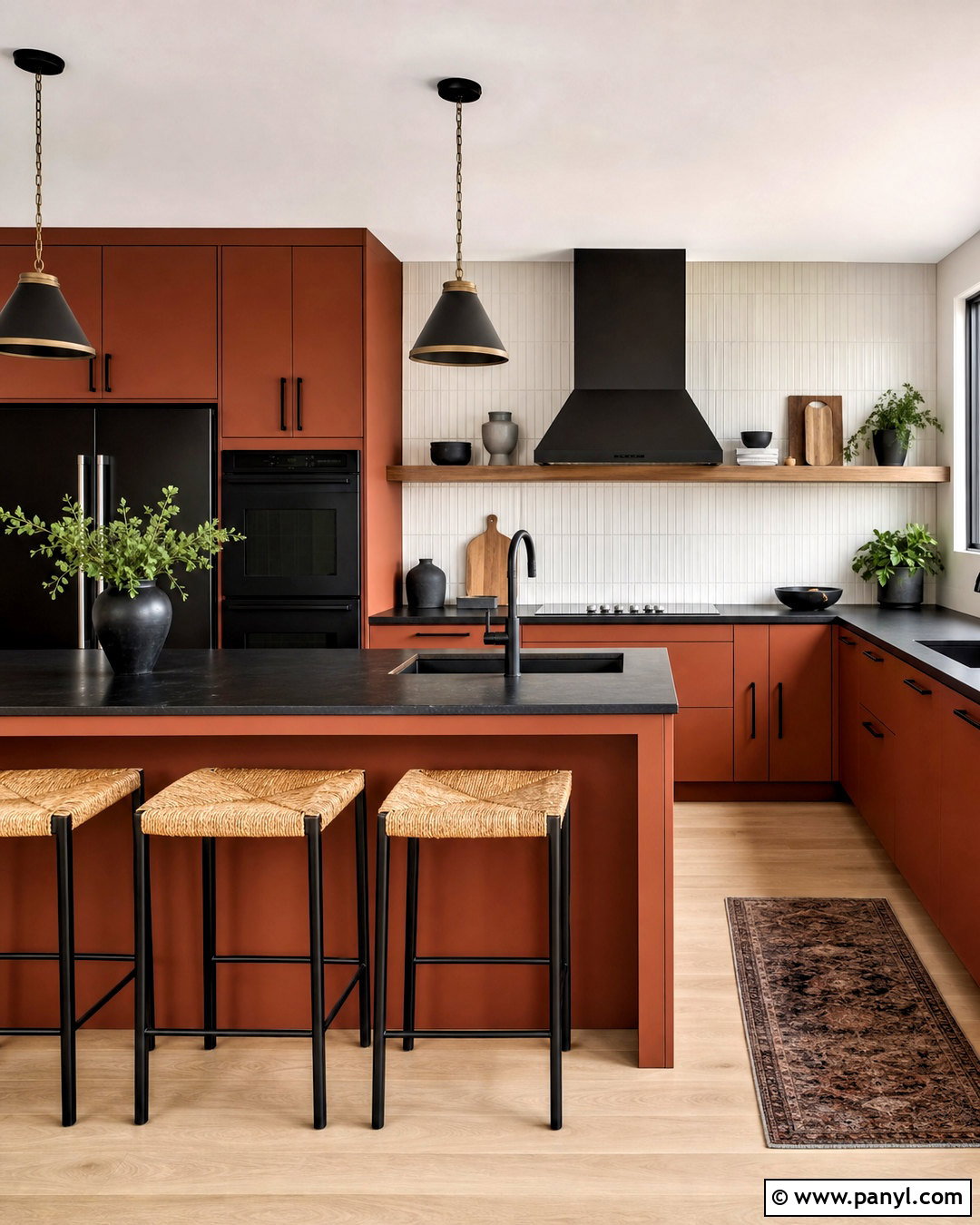 Rust And Black Kitchen - 20 rust kitchen ideas