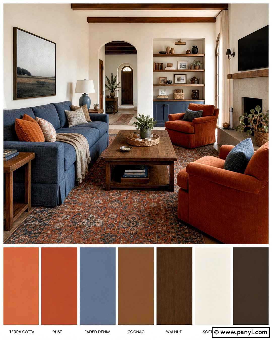 Rust And Blue Color Palette - 20 colour palette ideas