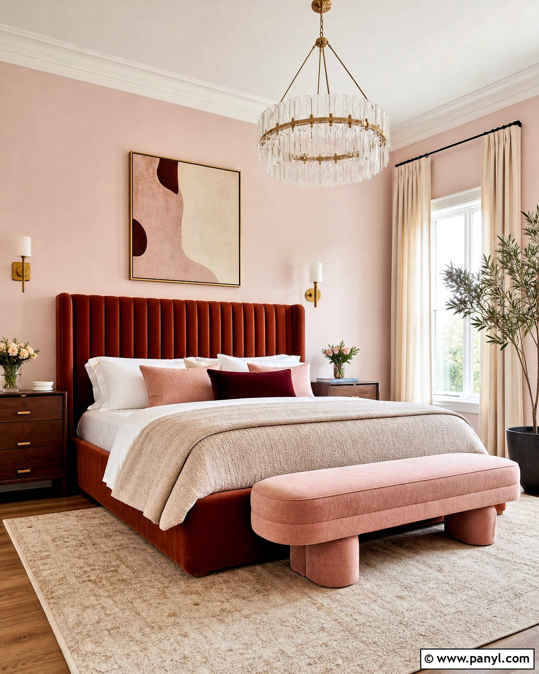 Rust And Blush Pink Bedroom - 20 rust color combinations