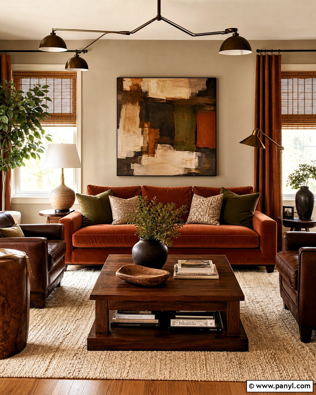 Rust And Brown Living Room - 20 warm earthy living room ideas