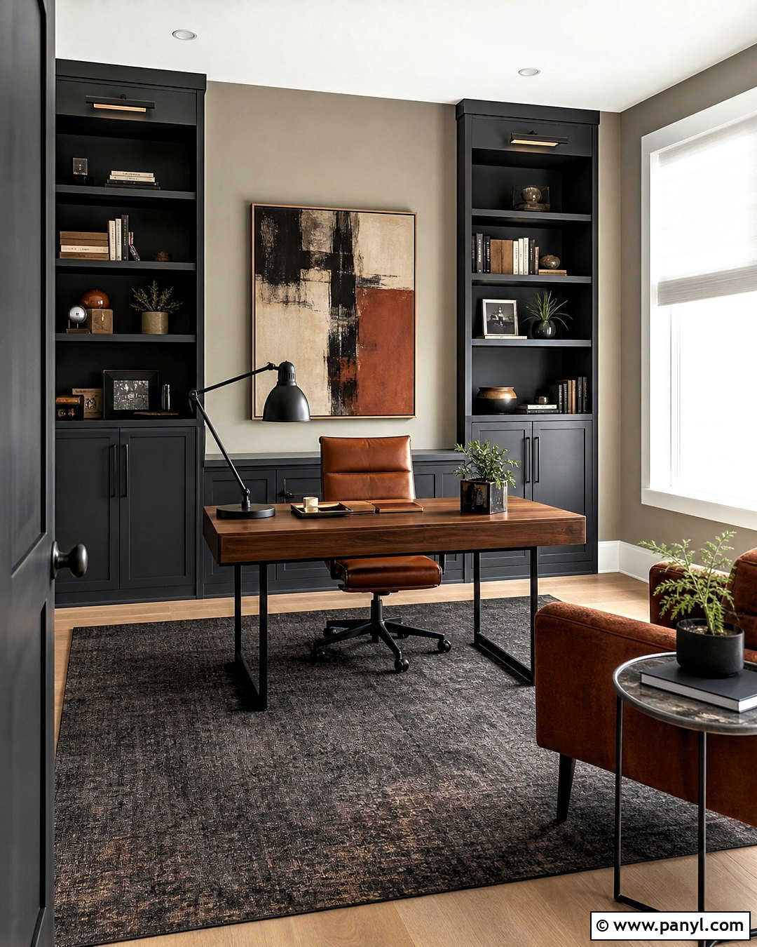 Rust And Charcoal Home Office - 20 rust color combinations