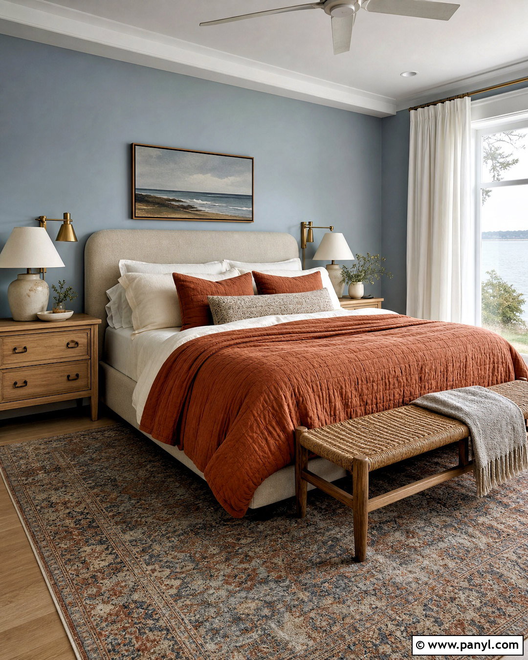 Rust And Dusty Blue Bedroom - 20 rust color combinations