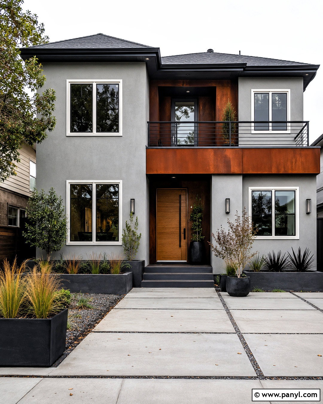 Rust And Gray Outer Wall - 20 outer wall colour combination ideas