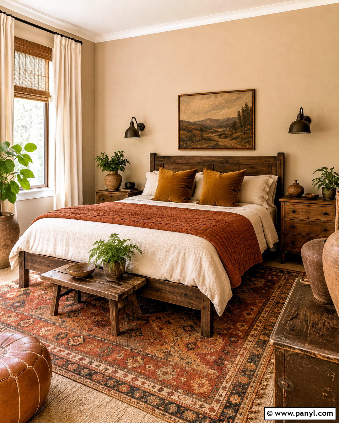 Rust And Mustard Boho Bedroom - 20 boho bedroom color palettes