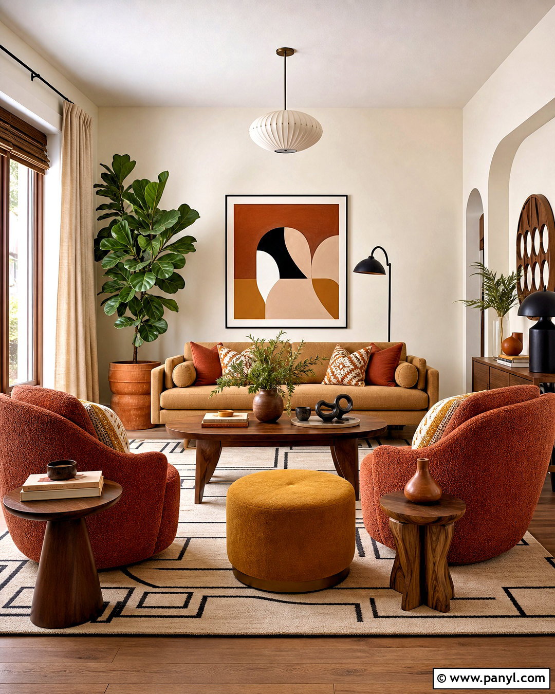 Rust And Mustard Yellow Living Room - 20 rust color combinations