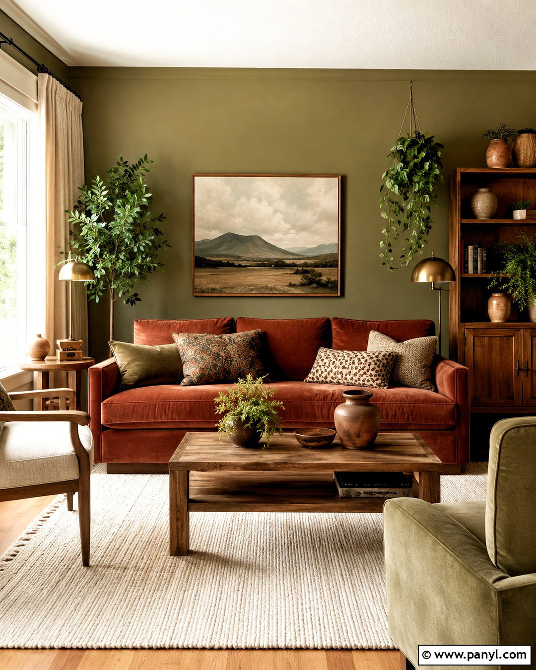 Rust And Olive Living Room - 20 cozy living room warm colors