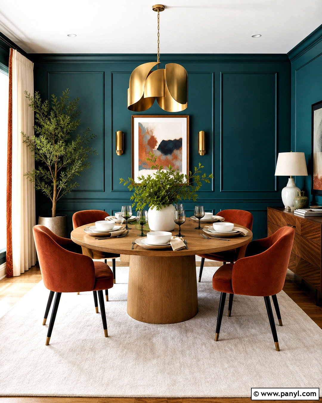 Rust And Teal Dining Room - 20 rust color combinations
