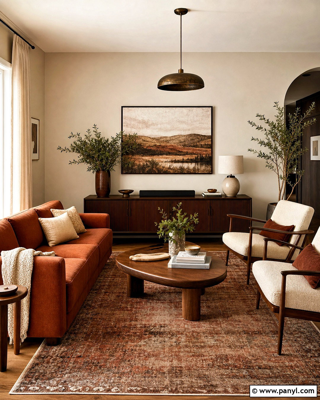 Rust And Walnut Brown Living Room - 20 rust color combinations