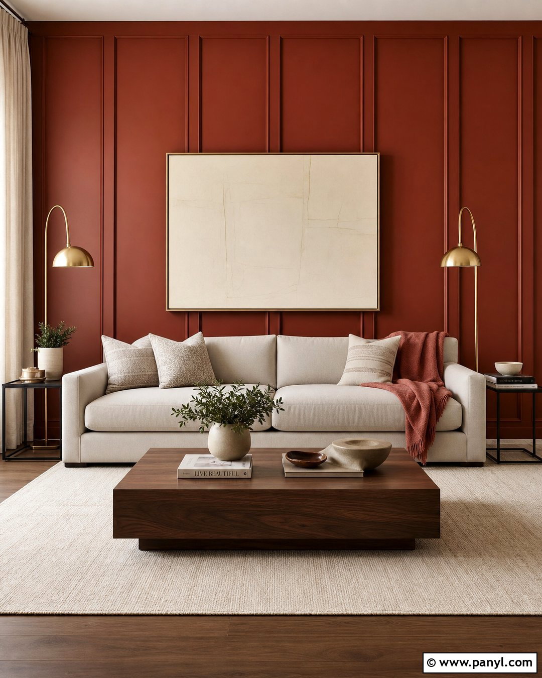 Rust Board And Batten Living Room Wall - 30 Rust Accent Wall Ideas