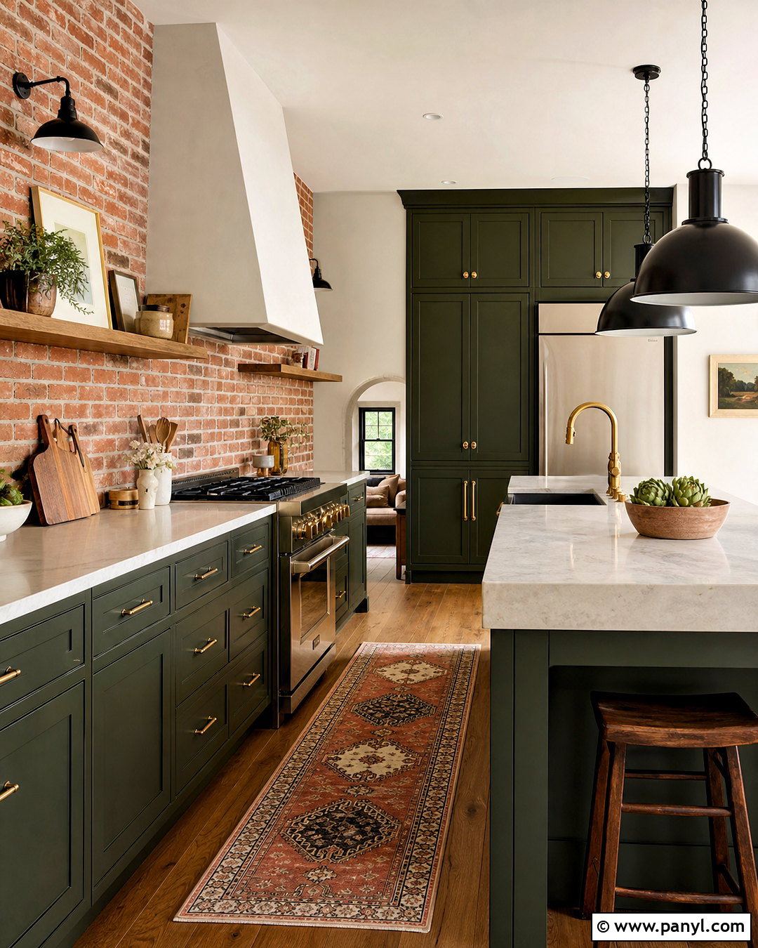 Rust Brick Kitchen - 20 rust kitchen ideas