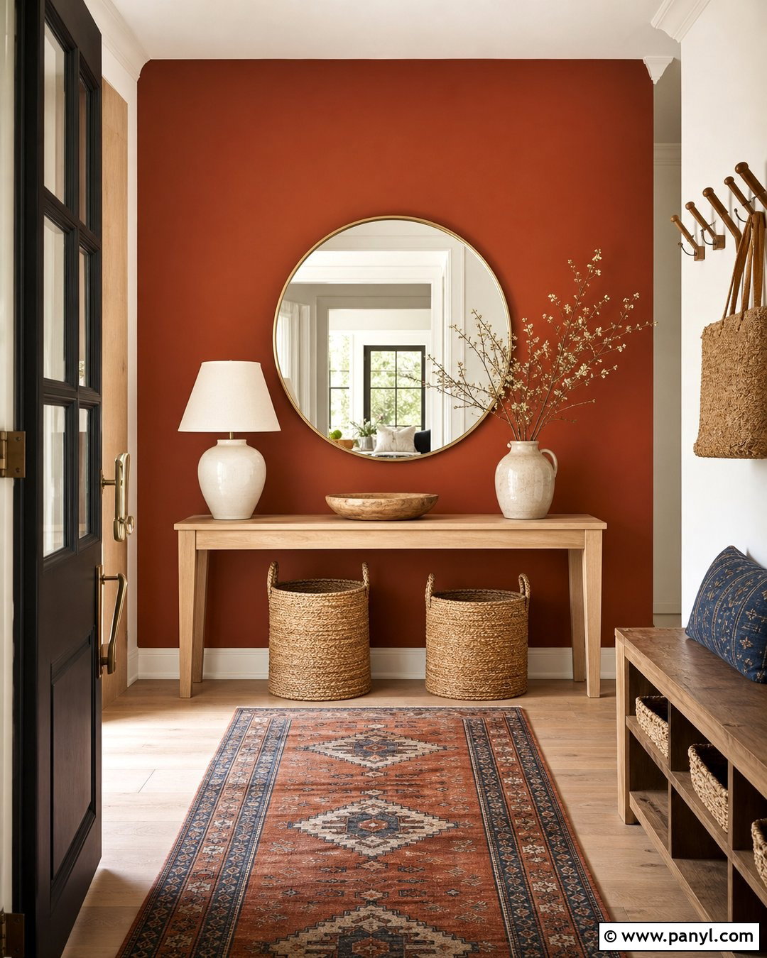 Rust Entryway Accent Wall - 30 Rust Accent Wall Ideas