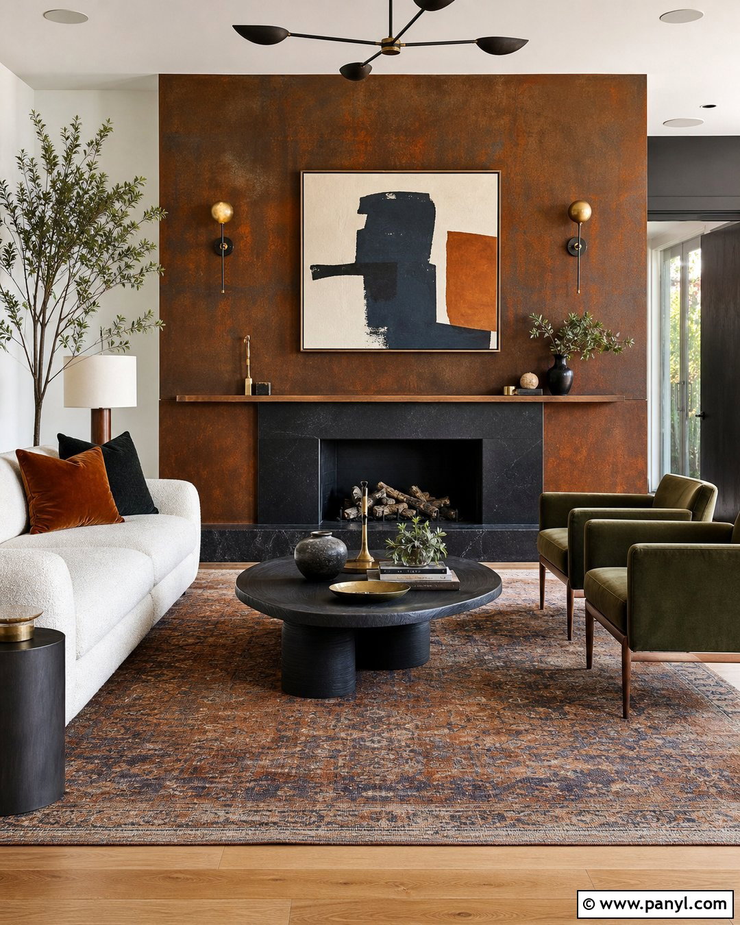 Rust Fireplace Accent Wall - 35 Fireplace Accent Wall Color Ideas