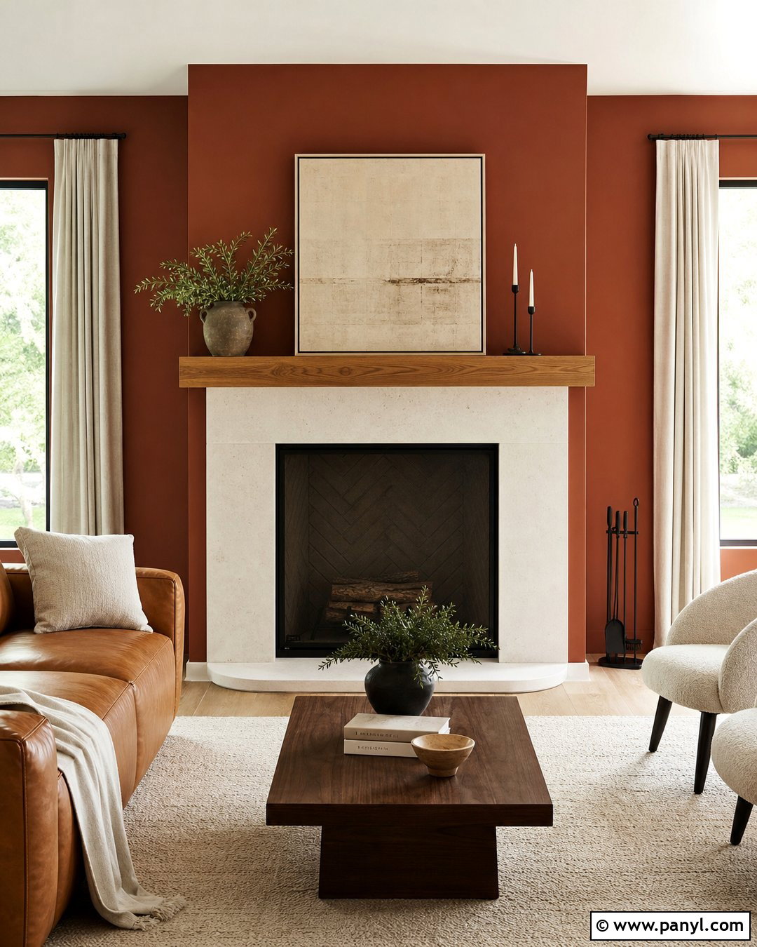 Rust Fireplace Wall - 35 rust wall color ideas